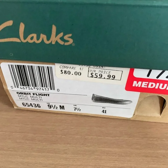 Clarks Women's Tan and Brown Flats Orbit Flight size 9.5 - Picture 3 of 9